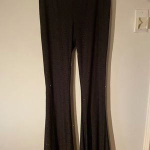 Pants. Boot cut. Eyelet cotton blend.